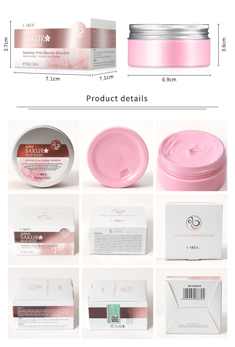 LAIKOU Japan Sakura Mud Mask 80g - SHOPPE.LK