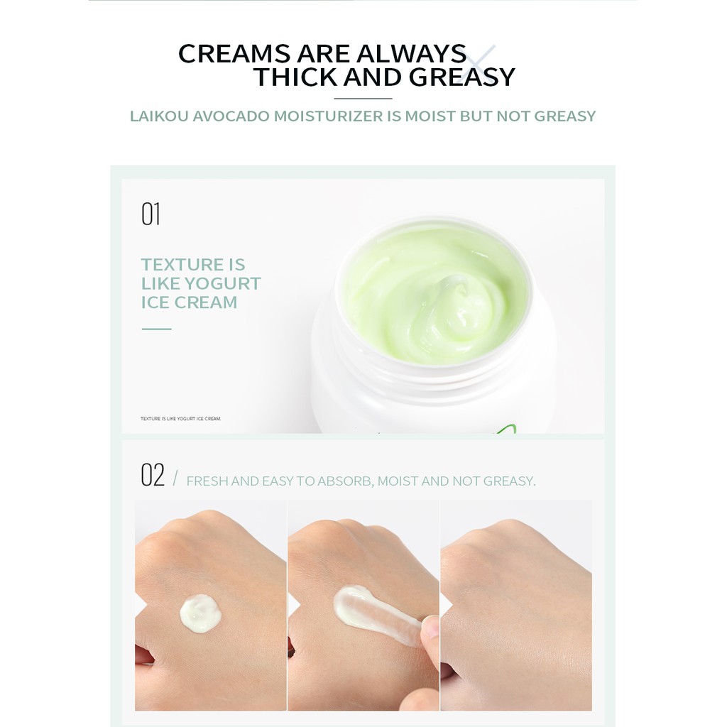 LAIKOU Avocado Moisturizing Facial Cream - SHOPPE.LK