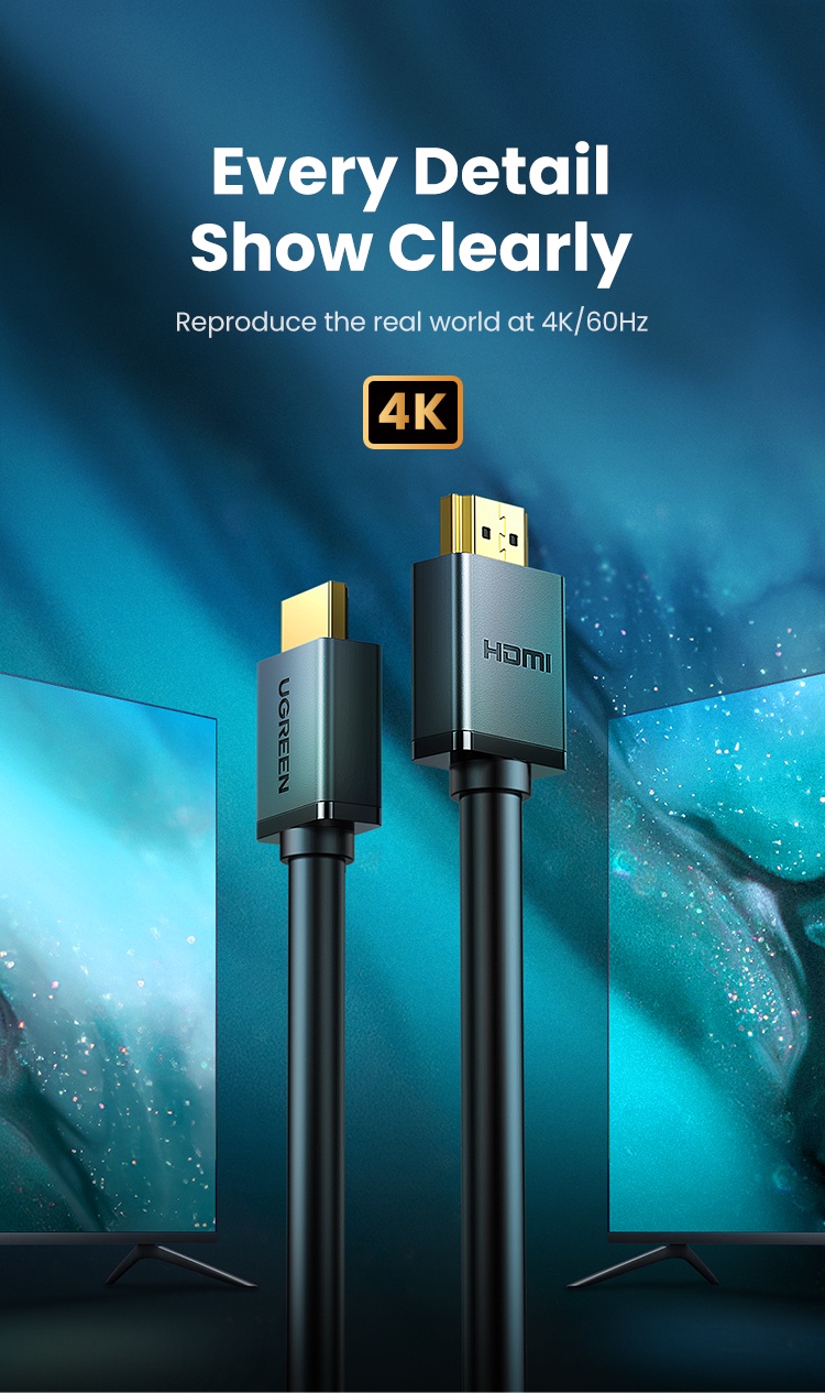 Micro HDMI to HDMI 4K - UGREEN HDMI 4K 2.0 Cable High Speed 0.5m - Enjoy 4K Ultra HD - SHOPEE MALL | Sri Lanka