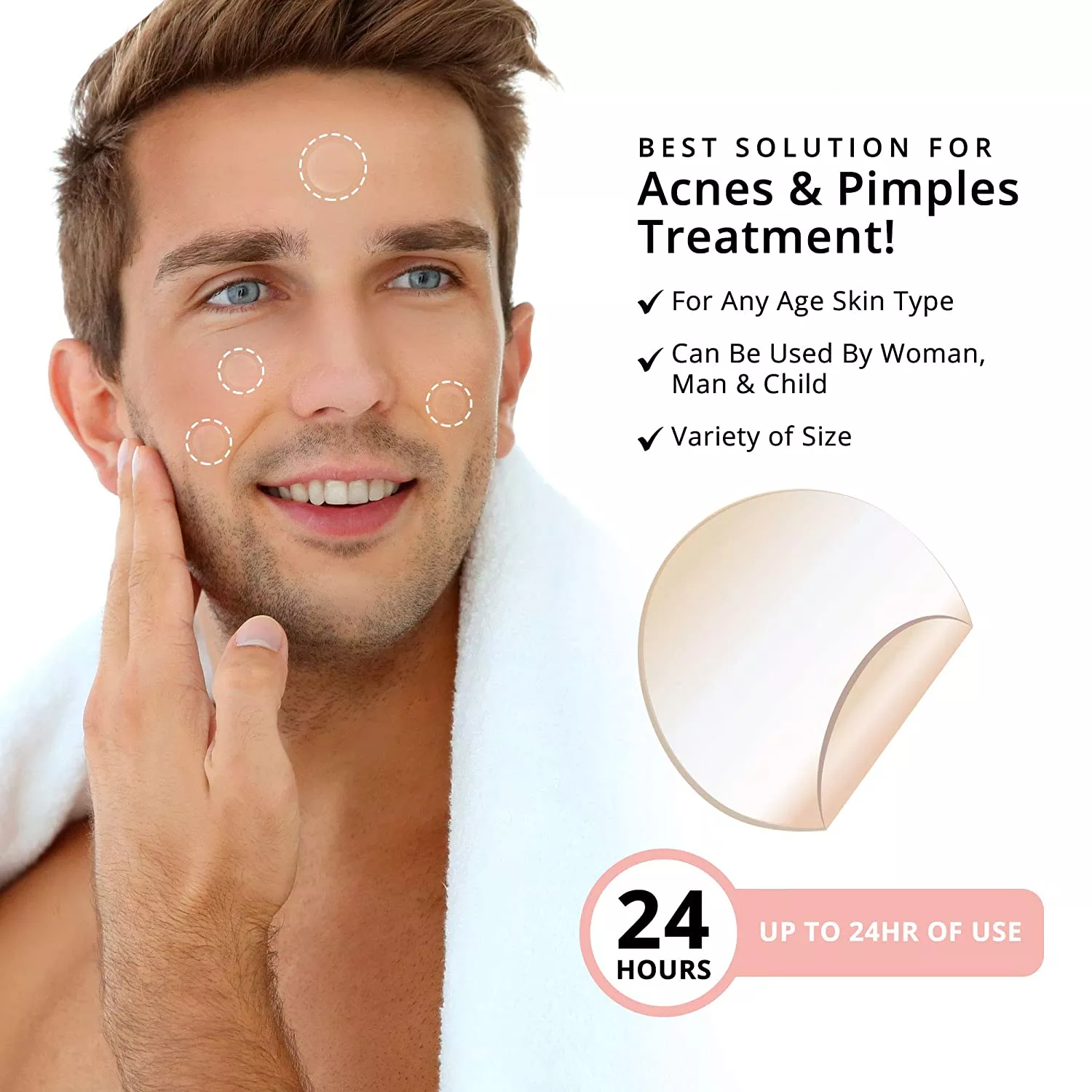 Transparent Acne Pimple Patch - 72Pcs for Effective Scar Removal - SHOPPE.LK