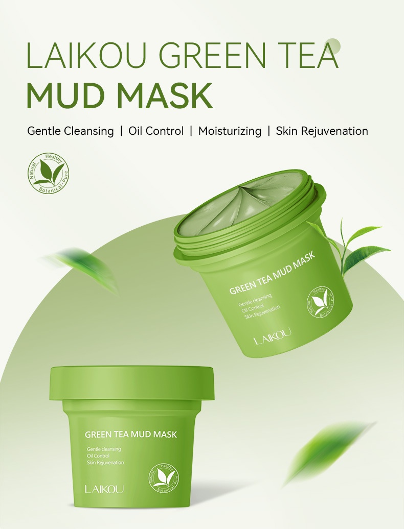 Green Tea Mud Mask for Deep Cleansing and Skincare - SHOPPE.LK