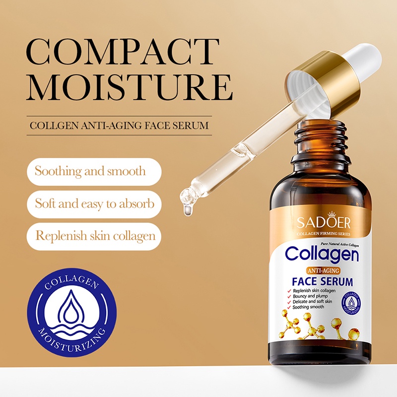 Collagen Face Toner - SADOER Collagen Face Serum - Moisturize, Brighten, and Hydrate Your Skin - 30ml - SHOPEE MALL | Sri Lanka