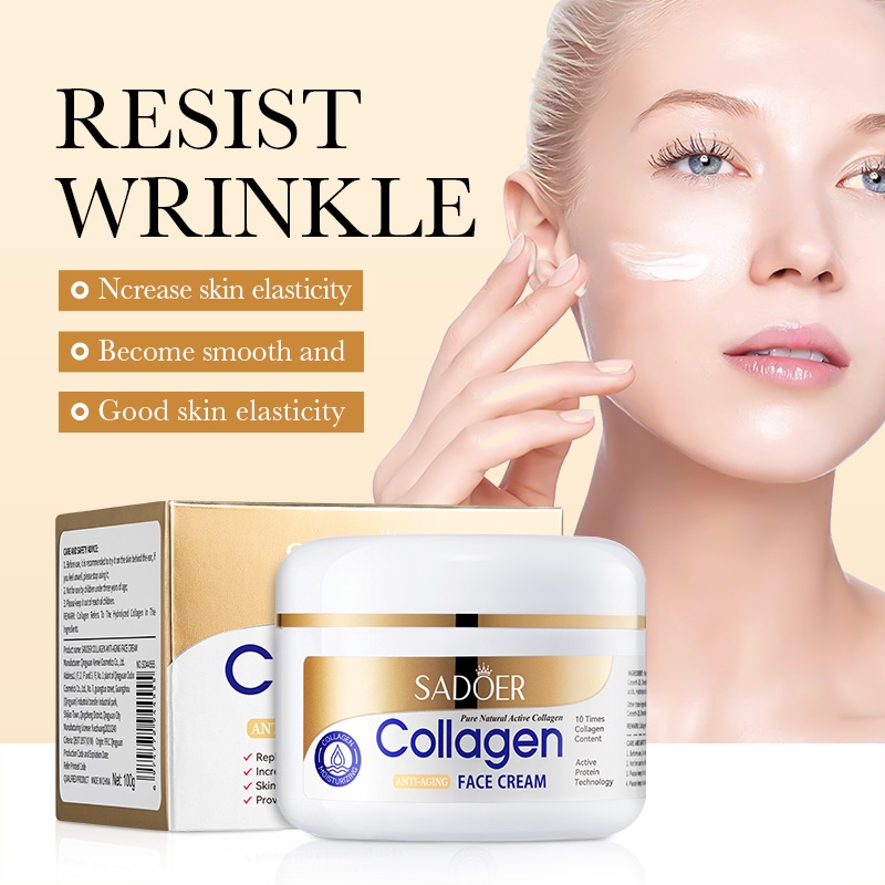 Avocado Face Lotion - SADOER Collagen Face Cream for Rejuvenating, Moisturized and Plump Skin - 100g - SHOPEE MALL | Sri Lanka