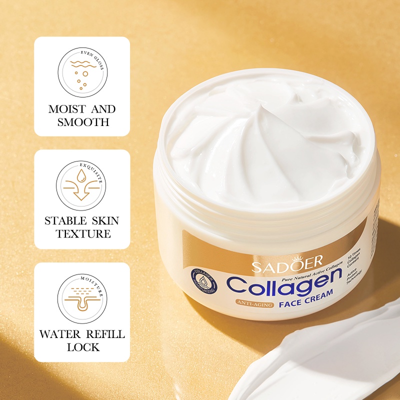 Collagen Face Toner - SADOER Collagen Face Cream for Rejuvenating, Moisturized and Plump Skin - 100g - SHOPEE MALL | Sri Lanka
