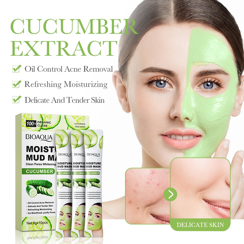 Acne Removal Facial Mask - Bioaqua Deep Cleansing Mud Mask for Clear and Refreshed Skin - SHOPEE MALL | Sri Lanka