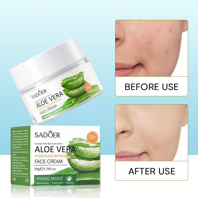 Avocado Face Lotion - SADOER Aloe Vera Hydrating Face Cream - 50g - SHOPEE MALL | Sri Lanka