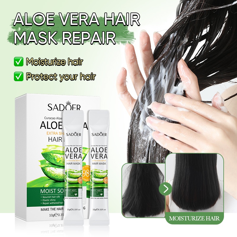 SADOER Aloe Vera Hair Mask - 10g x 20pcs - SHOPPE.LK